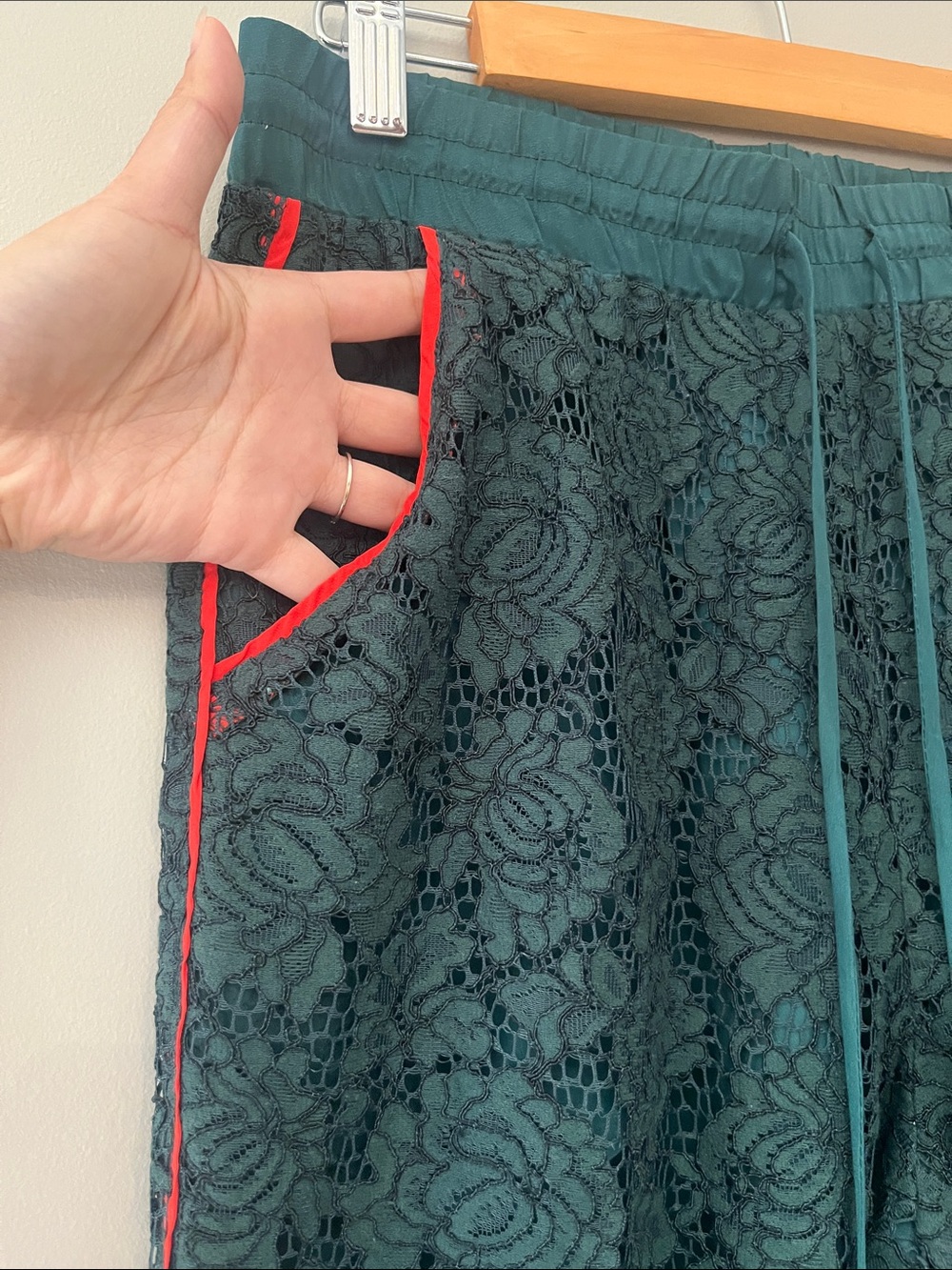 Twik High Rise Lace Wide-Leg Pants - Picture 2 of 5